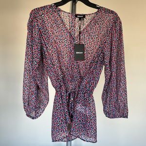 DKNY blouse top long sleeve new with tags